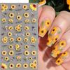 Sunflower Nail Sticker Autumn Design Flower Butterfly Bee Nail Sticker