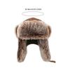 Furry Lined Trapper Hat with Ear Flap Winter Warm Thicken Earflaps Hat Hunting Hat Windproof Cycling Hat for Men Women