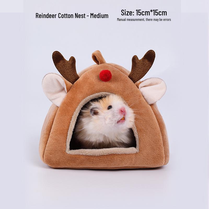 Зимнее теплое хлопковое гнездо для маленьких питомцев: Хомяки, Шиншиллы, Ежи, Белки и Кролики