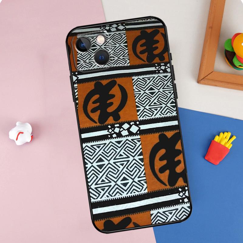 Чехол для телефона с принтом африканской ткани для iPhone 16 Pro Max 11 12 13 Mini 14 15 Pro Max XR 16e 15 16 Plus Защитный корпус