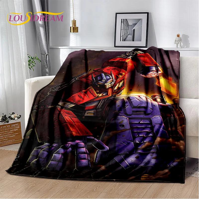 HD Cartoon T-Transformers Autobots 3D Soft Blankets,Keep Warm Throw Blanket for Picnic Beds Sofa Home Bedroom Gifts Kids Hiking