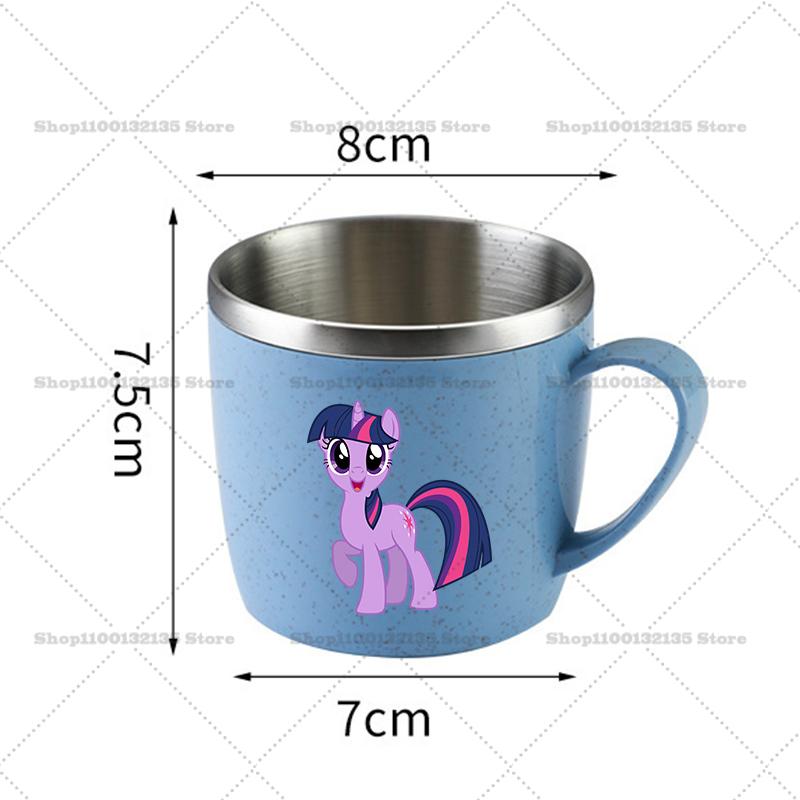 My Little Pony Бутылка для воды Кавайные стальные кружки Ручка Кофейная кружка для молока Чай Напитки Дом Офис Подарок женщины для Дети Дружелюбный Развлекательный Веселый Игра