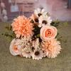 НОВЫЙ Многоцветный Искусственный Шар из Роз Хризантема Сделай Сам Симуляция Маргаритки Шелковый Реквизит для Фото Искусственный Букет Подсолнухов Подарок