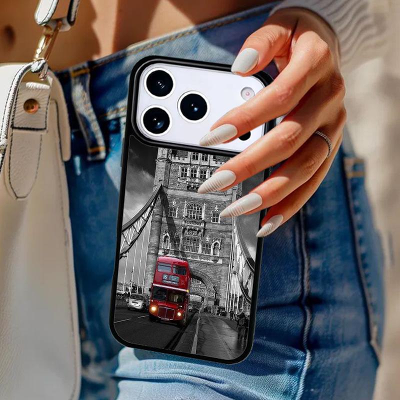 Famous London Landmarks Street Sign Phone Case For iPhone 17 Air 14 15 13 12 Max Cover For Apple 16 16e 11 Pro Max Plus Coque
