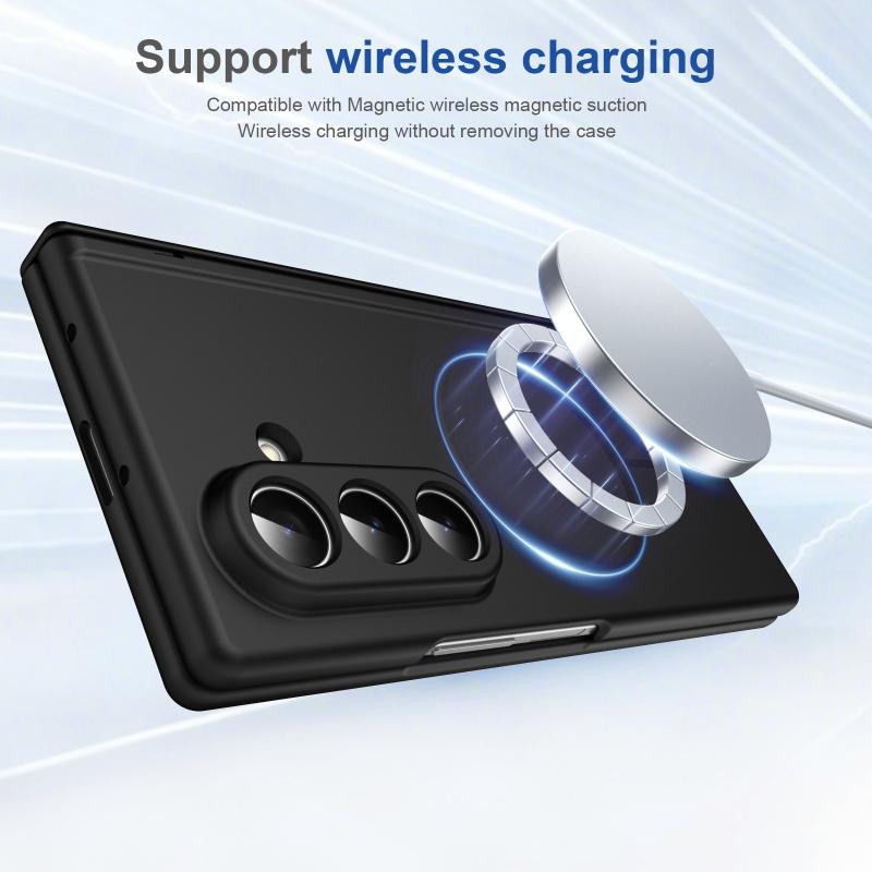For Magsafe Magnetic Case For Samsung Galaxy Z Fold 8 Ultra 7 6 5 4 3 Z Flip 8 7 6 5 4 3 Hinge Protection With Screen Protector
