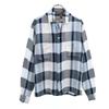 PENNEYS 60s Open Collar Vintage Box Silhouette Check Pattern Long Sleeve Open Collar Shirt Men's Used