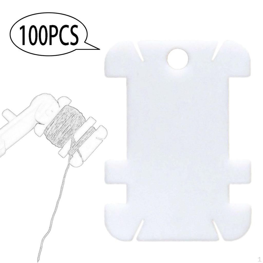 100Pcs Thread Bobbins Embroidery Organizer Art Craft Storage Tool Floss