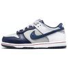 NBA X Dunk Low EMB PS 75th Anniversary - Nets Kids Sneakers White Grey-Fog Blue-Void DC9564-001
