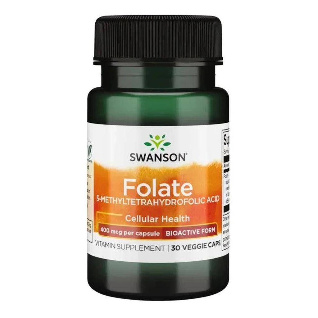 Folate (5-Methyltetrahydrofolic Acid), 400mcg - 30 vcaps