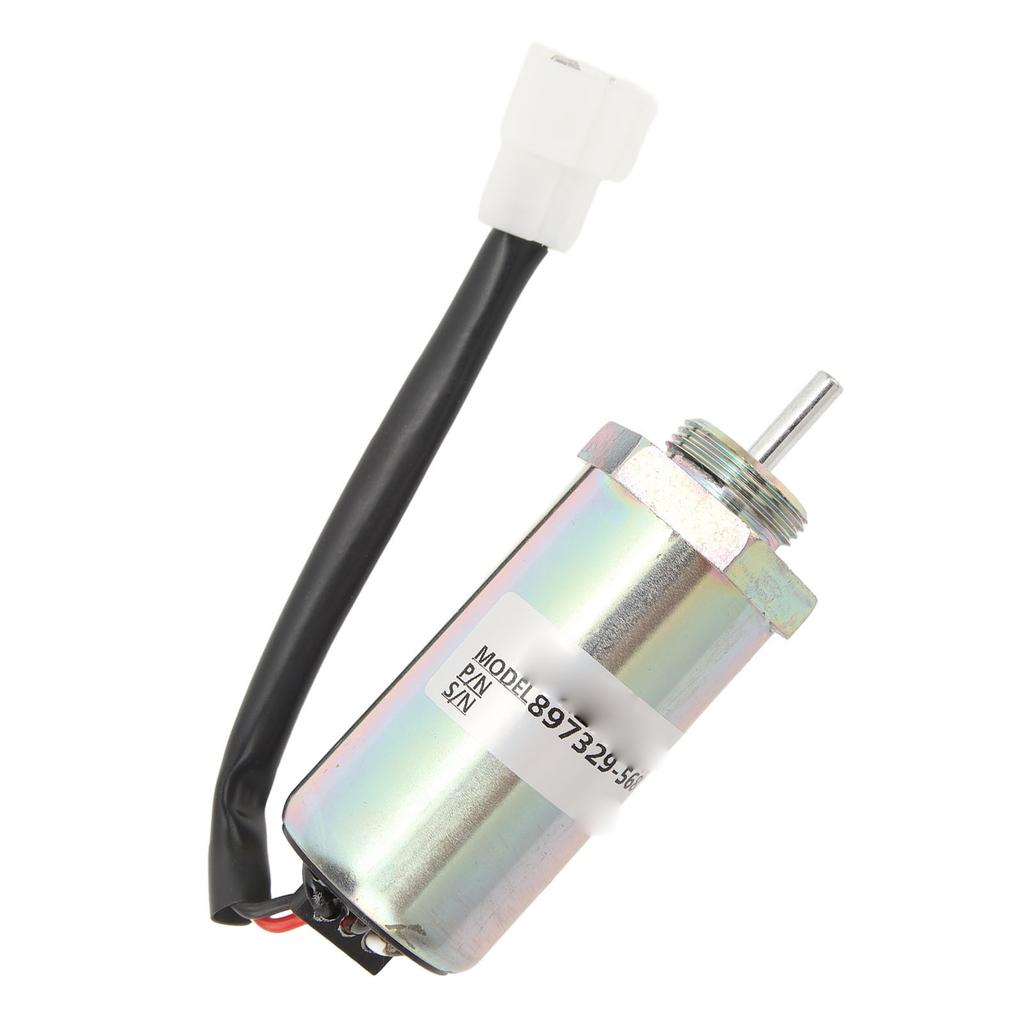 Fuel Stop Solenoid Valve 897329 5680 DC12V Reliable Rugged Fuel Shutoff Solenoid Valve Replacement for Isuzu Engines