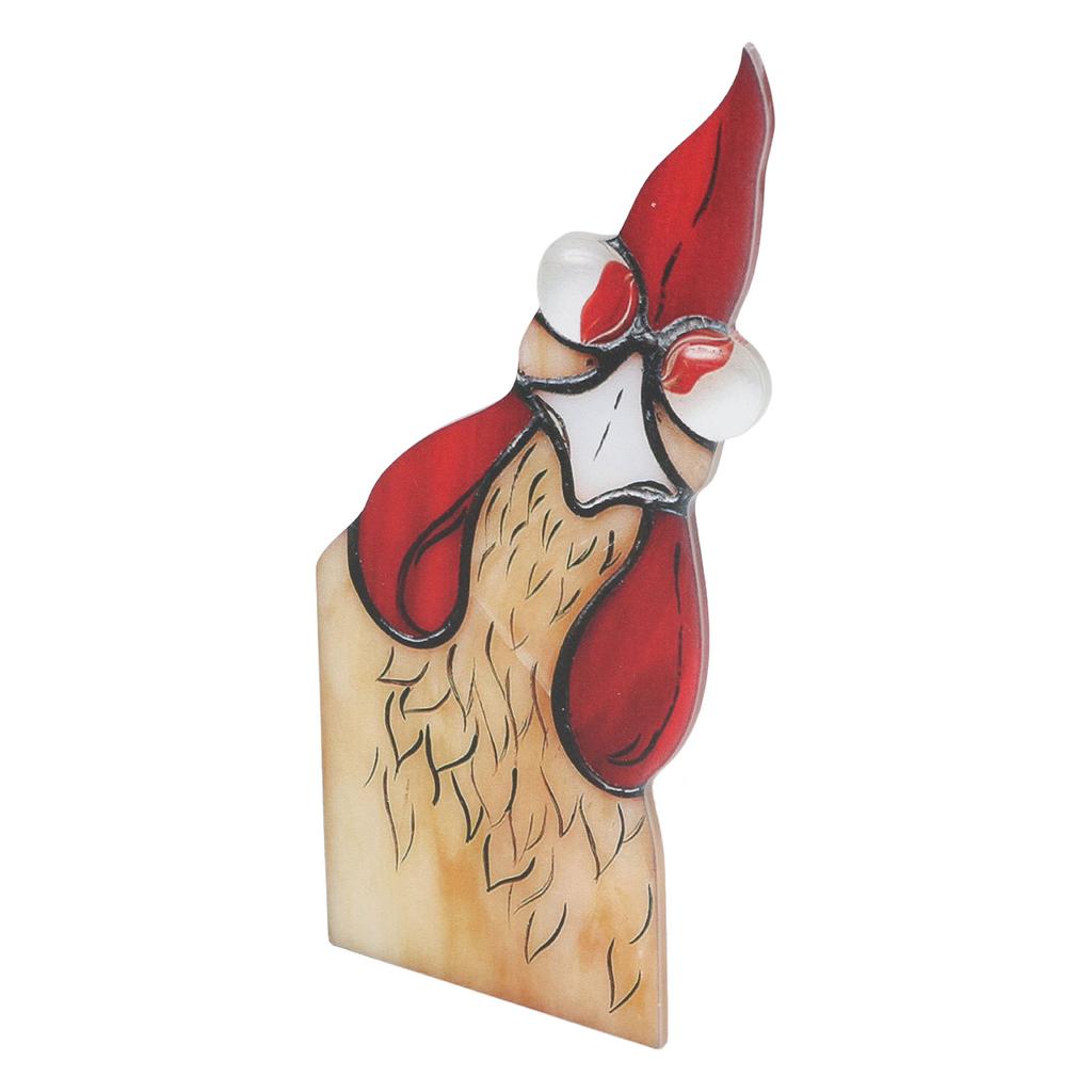 Rooster Window Corner Decor Acrylic Handcrafted Cute Funny Peeping Rooster Window Decoration for Home Balcony