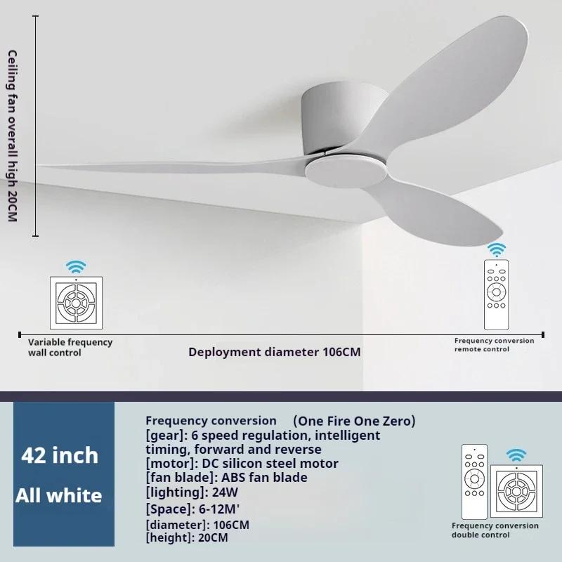 96-265 В современный светодиодный потолочный вентилятор с подсветкой 42 52 дюйма двигатель постоянного тока 6 скоростей электрический вентилятор с пультом дистанционного управления потолочные вентиляторы для низкого пола лампы