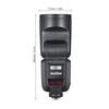 Godox V100 2.4G Беспроводная накамерная вспышка с круглой головкой, накамерная вспышка TTL Speedlite 100Ws Power Touch