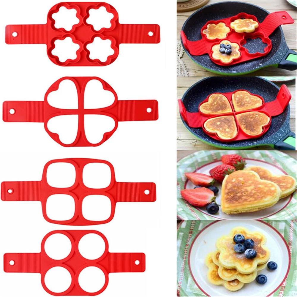 Силиконовая антипригарная форма для яиц Omelet Fantastic Egg Pancake Maker Ring Kitchen Baking Omelet Moulds Flip Cooker Mold