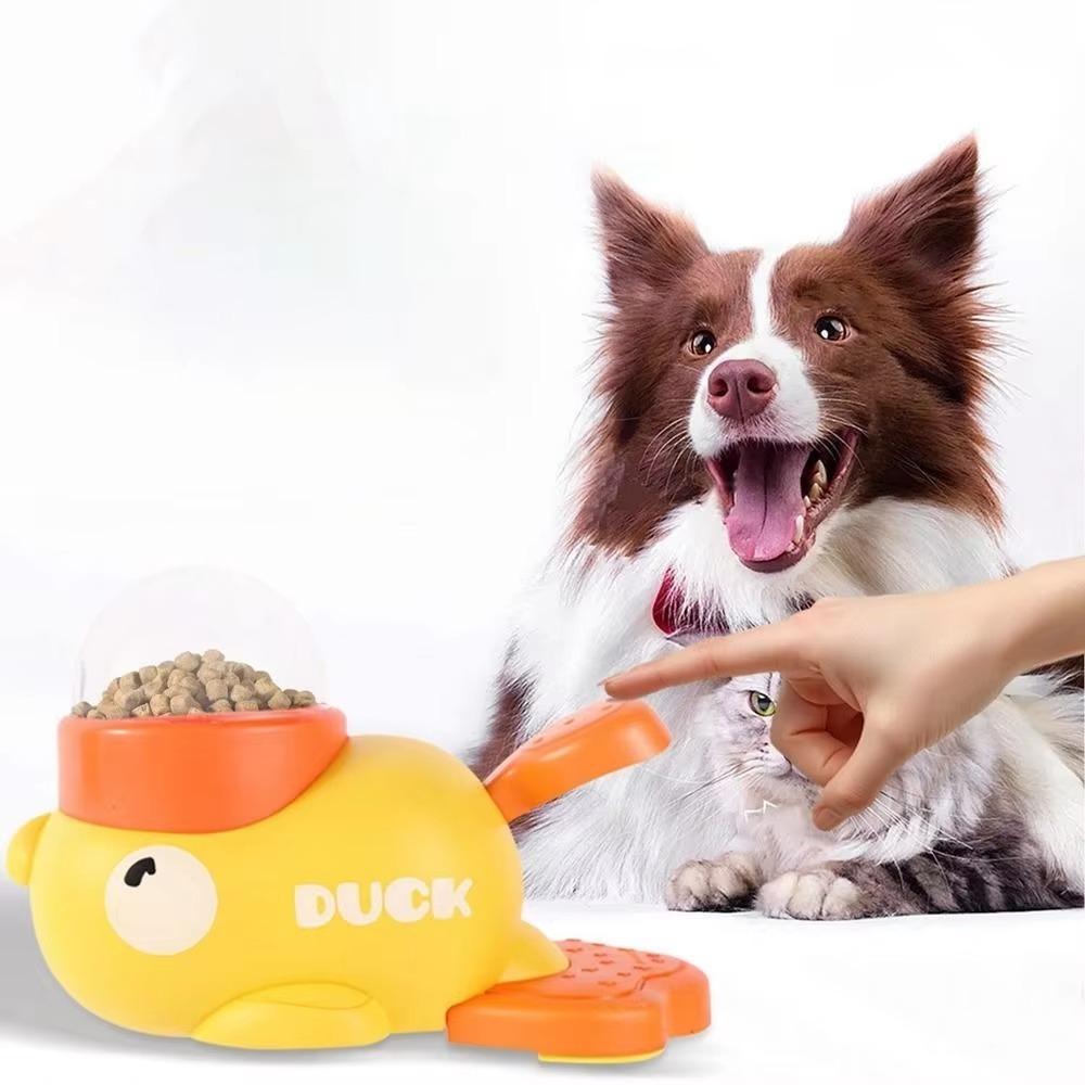 Yellow Duck Dog Automatic Feeder Intelligent Food Utensils New Pet Toys Pet