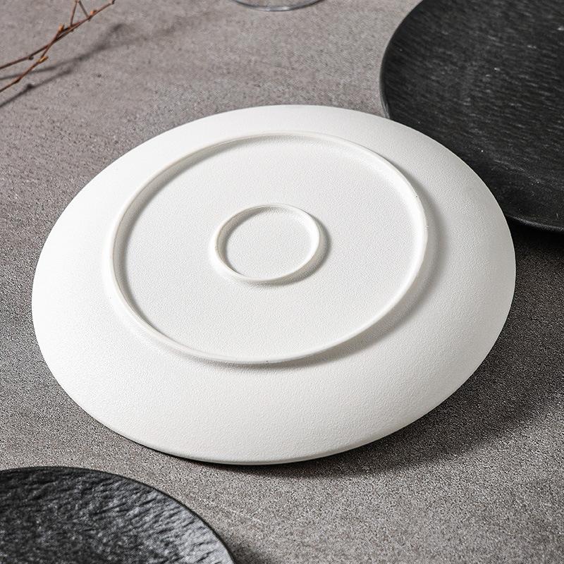 Ceramic Tableware, Steak Plates, Stone Pattern Frosted Salad Plates, Fruit Plates, Restaurant , Western Food
