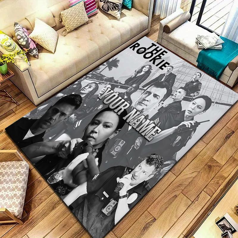 The Rookie Custom Name Carpet Rug For Living Room Bedroom Home Sofa Decoration Kids Play Nonslip Floor Mat