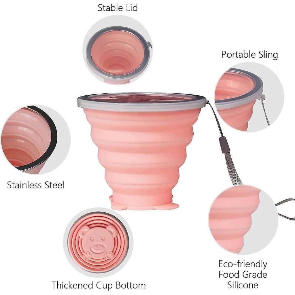 2025 Latest Model 2 Pack Collapsible Cup, Silicone Collapsible Travel Cup