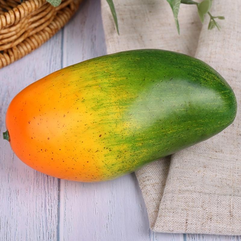 Набор из 6 искусственных манго для продуктовых выставок Убедительные имитации манго Украшение для продуктовых витрин и композиций