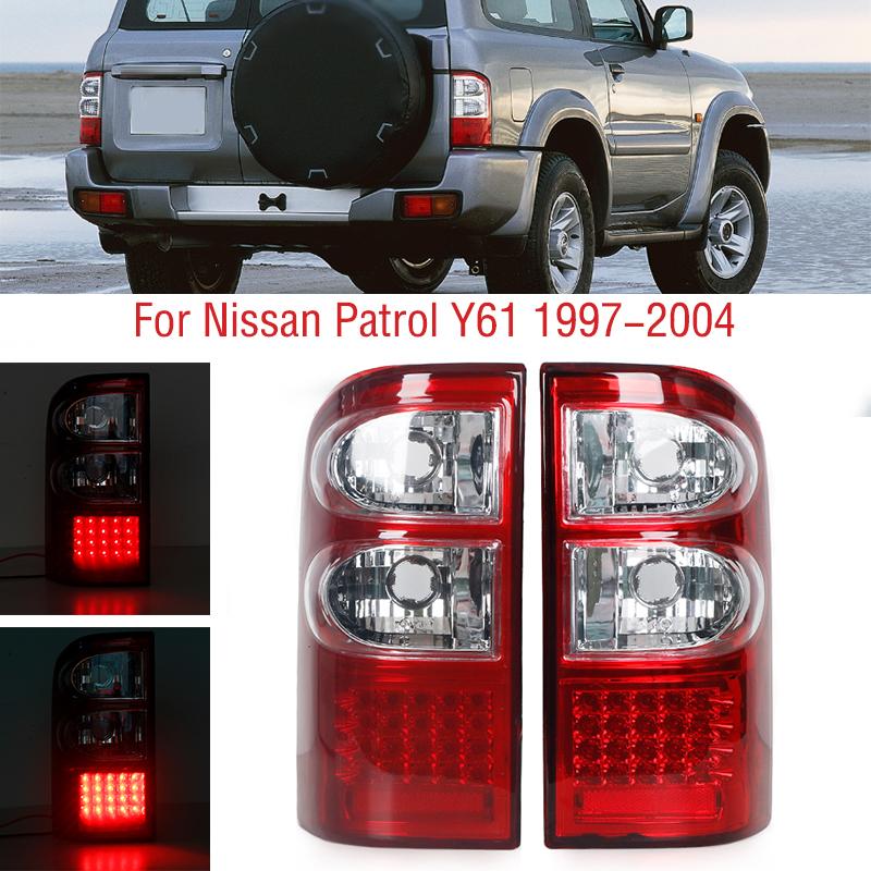 2 шт. для Nissan Patrol Y61 1997-2004 светодиодный задний бампер задний фонарь стоп-сигнал Предупреждение указатель поворота отражатель задний фонарь