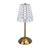 LED Cordless Crystal Table Lamp Stepless Dimmable 3 Color Temperature Touch Control USB Rechargeable