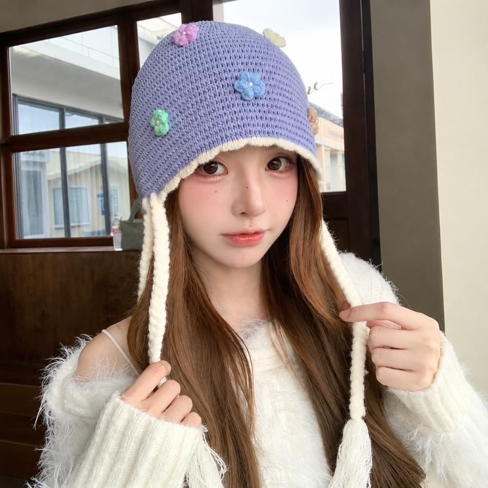 Windproof Beanie Cap for Women Ear Protection Pullover Caps Trapper Hats for Outdoor Activities