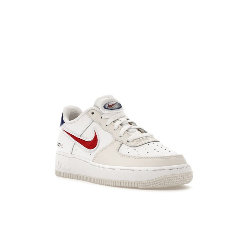 Nike Детские кроссовки Air Force 1 LV8 GS с 1972 года, белые, темно-королевские, темно-красные, HF5744-146