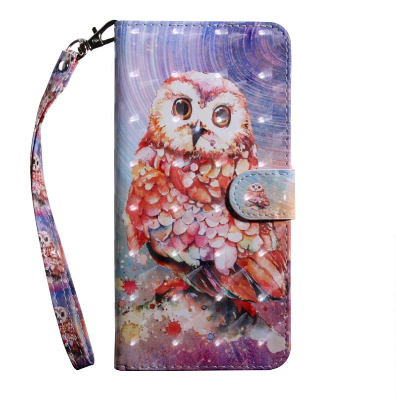 Кошелек-книжка с 3D-рисунком из натуральной кожи, магнитный чехол для Oppo A11 A15 A16 A17 A18 A35 A38 A52 A54 A55 A58 A72 A74 A78 S 4G/5G