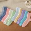 1 Pair Polyester Woman Sock Washable Reusable Casual Breathable Thermal Winter Autumn Replacement Household Floor Socks