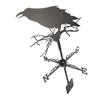 Garden Weathervane Iron Crow Ornament Wind Vane Decorative Weathercock for Outdoor Garden Farmhouse Decoration
