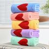 New Peach Heart Coral Velvet Bath Towel Soft Absorbent Non Shedding Hair Love Towel 70 * 140 Quick Drying
