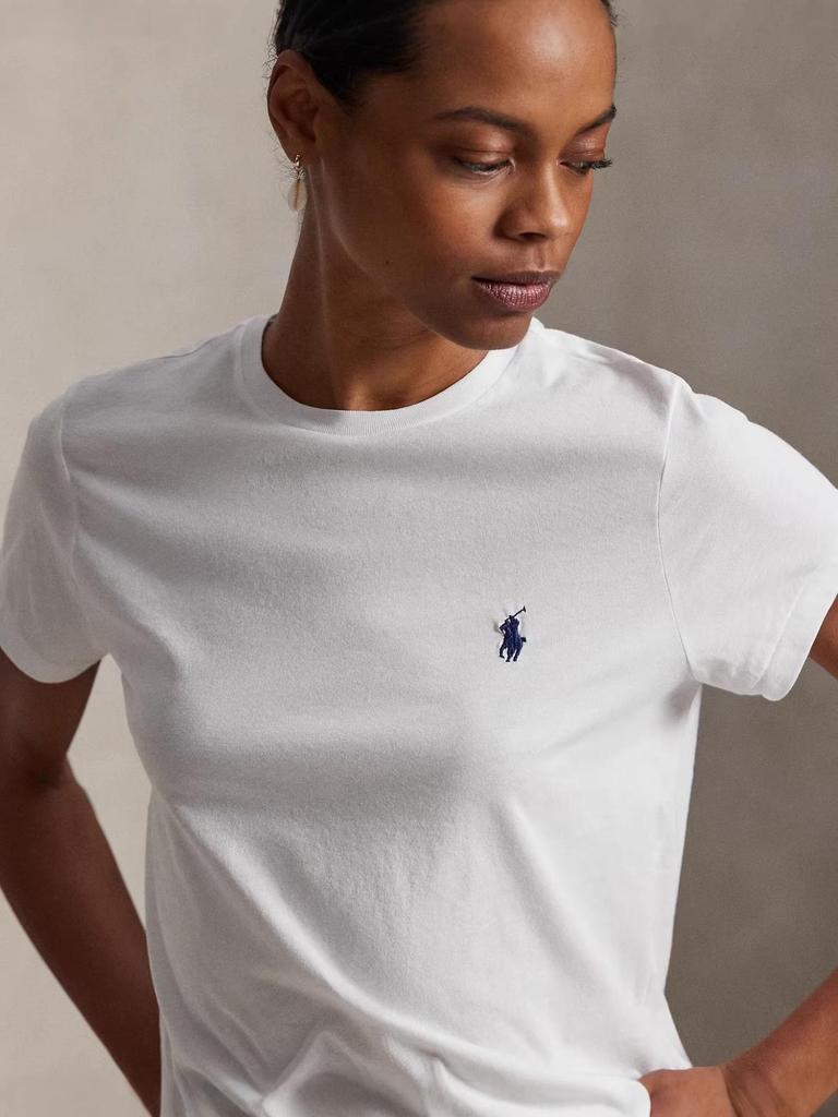 Летняя женская хлопковая футболка классического стиля 2026 года с вышивкой пони – Повседневная и универсальная