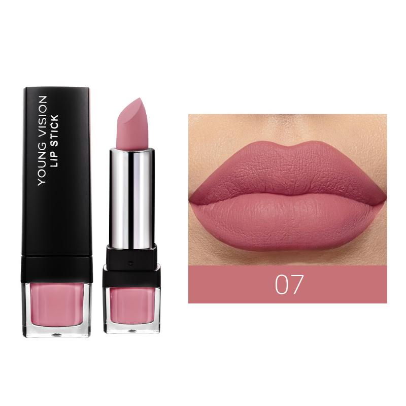 Матовая матовая 12-цветная однотонная помада Velvet Lipstick, которую нелегко приклеить к чашке
