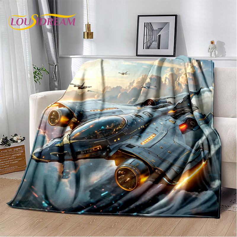 3D Космический самолет Spitfire Air Force Jet Fighter мультяшное одеяло, мягкое одеяло для дома, спальни, кровати, дивана, чехол для ребенка, подарок