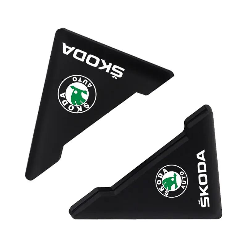 WMZW4 Pair Silicone Car Door Corner Cover Anti-collision Anti-Scratch Protection for Skoda Octavia Kodiaq Fabia Superb Rapid Kamiq