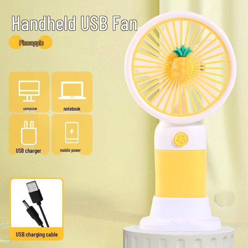 Перезаряжаемый USB мини-вентилятор: Портативный ручной и настольный стенд, идеальный подарок для студента