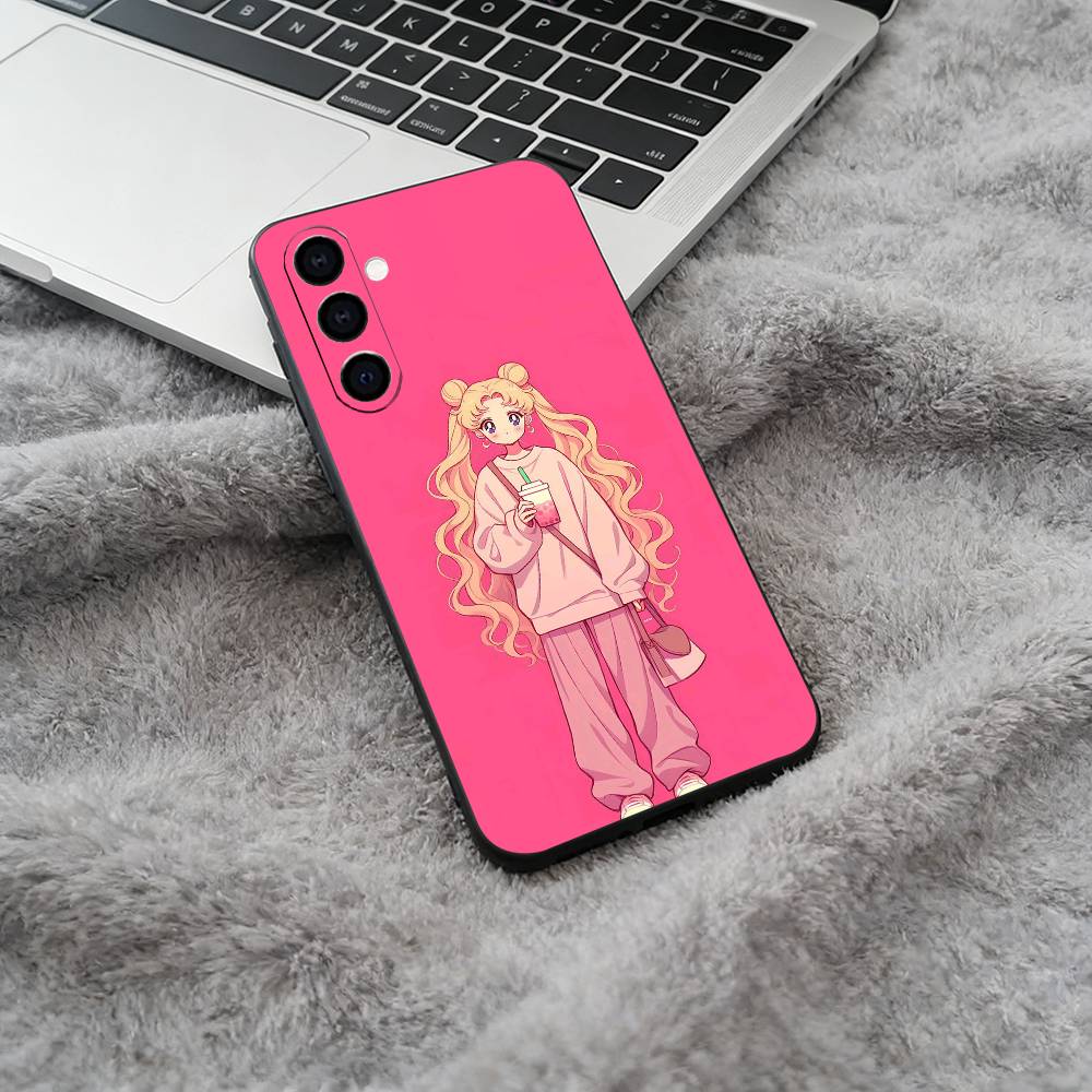 Мягкий силиконовый чехол для телефона Sailor M-Moon-Usagi Tsukino для Samsung Galaxy A73/A71/A72/A70/A53/A52/A51 - Черный