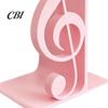 One-Piece 3D Print Sculpture Printed Music Note Bookend, Decorative Shelf Organizer, Modern Desk Decor for Home Musical Book Holder Office Study,