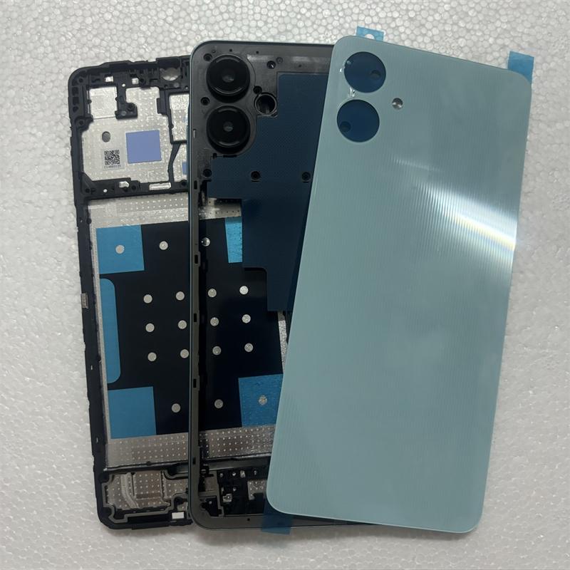Полный корпус Для Samsung Galaxy A06 4G A065 Передняя панель корпуса LCD Рамка средней части корпуса+Задняя крышка аккумулятора Запчасти для ремонта