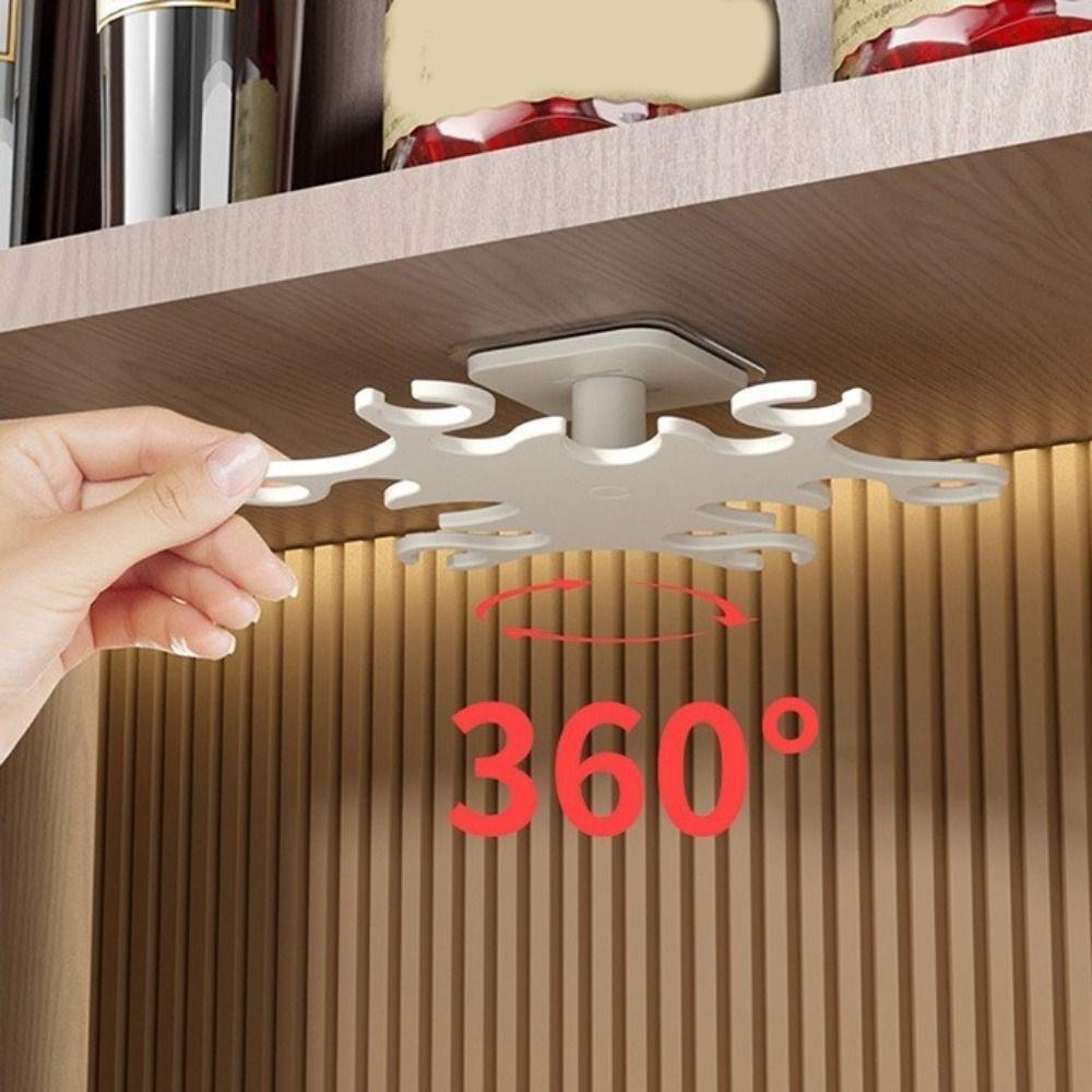 No Punching Glasses Hanging Rack Wall Mounted Goblet Hanging Rack Red Wine Cup Holder Dining Rooms