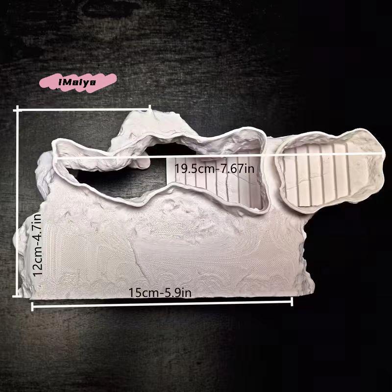 Аквариум с 3D-печатью, Подземная пещера-укрытие, Домики-укрытия для Рыб, Креветок, Рептилий, Водный Туннель, Ландшафтный Дизайн, Аквариум