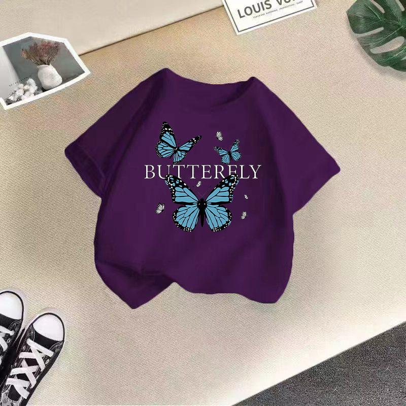 Children's Casual Short-sleeved T-shirt - Summer Girls' Loose Bowknot T-shirt