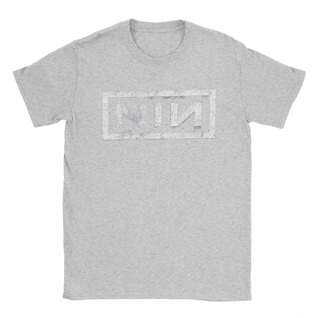 Футболка NIN Retro Logo Nine Inch Nails, мужская модная хлопковая футболка с круглым вырезом и коротким рукавом, идея для подарка, одежда
