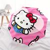 Hello Kitty, Автоматический складной зонт-трость с бантом, Прочная конструкция с 8 спицами, Компактный и стильный, Отлично подходит для кемпинга, Хэллоуина, Рождества, Дня матери