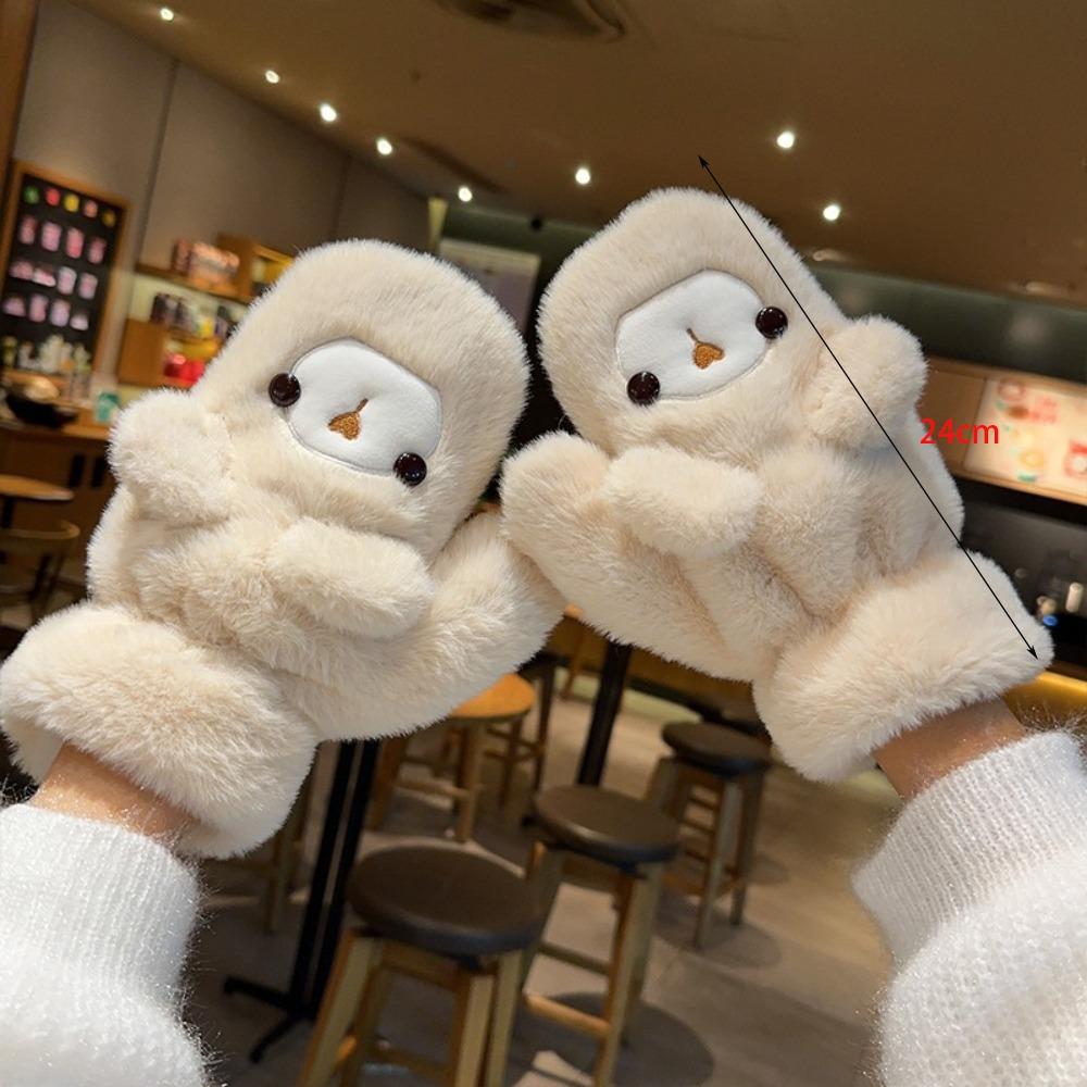 Warm Winter Warm Gloves Full Finger Driving Mittens Windproof Cold Proof Gloves Cycling Driving