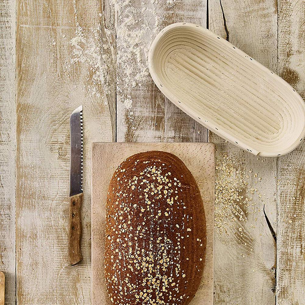 1 шт. Кухонная длинная ротанговая корзина для теста для расстойки, ротанговая корзина для выпечки хлеба, ротанговые корзины для хранения продуктов, 1 шт.