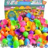 FUN LITTLE TOYS 100PCS Prefilled Easter Eggs – Basket Stuffers, Egg Hunt Prizes & Party Favors for Kids, Multicolor Gifts Easter Basket Stuffers