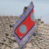 Seaside Travel Cotton & Linen Scarf: Silk Print, Sunscreen Shawl
