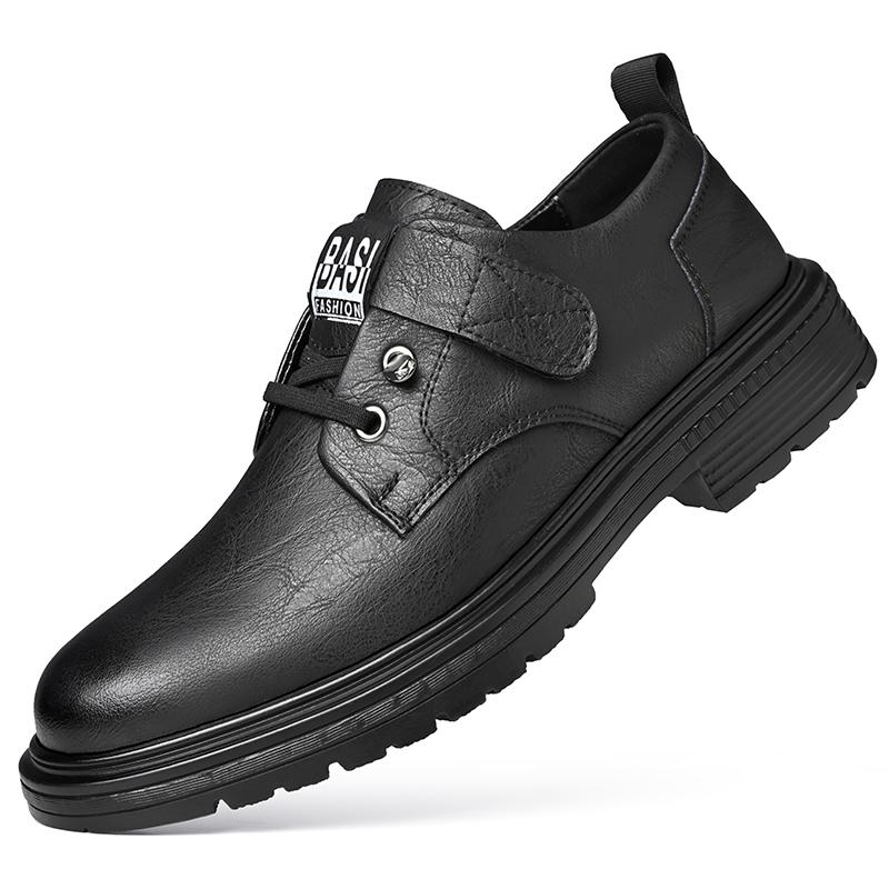 2025 Business Shoes Men's Banquet Dress Shoes Autumn New Men's Genuine Leather Shoes Thick Bottom Work Dress Shoes Office Botas