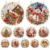 Acrylic Round Board Christmas Diamond Painting Set 5D Xmas Acrylic Pendant Home Decoration